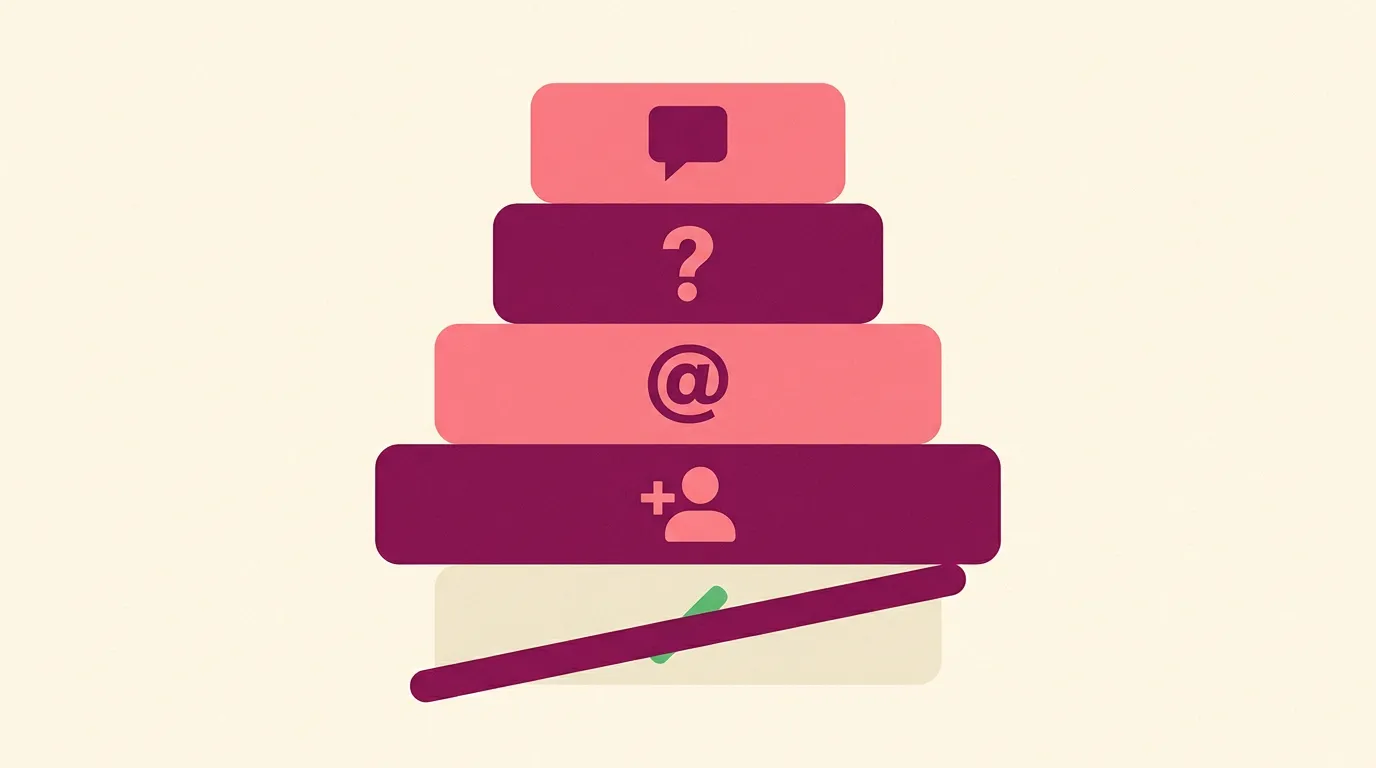 Quatre règles de participation à un jeu concours Instagram, classées de la plus simple à la plus exigeante